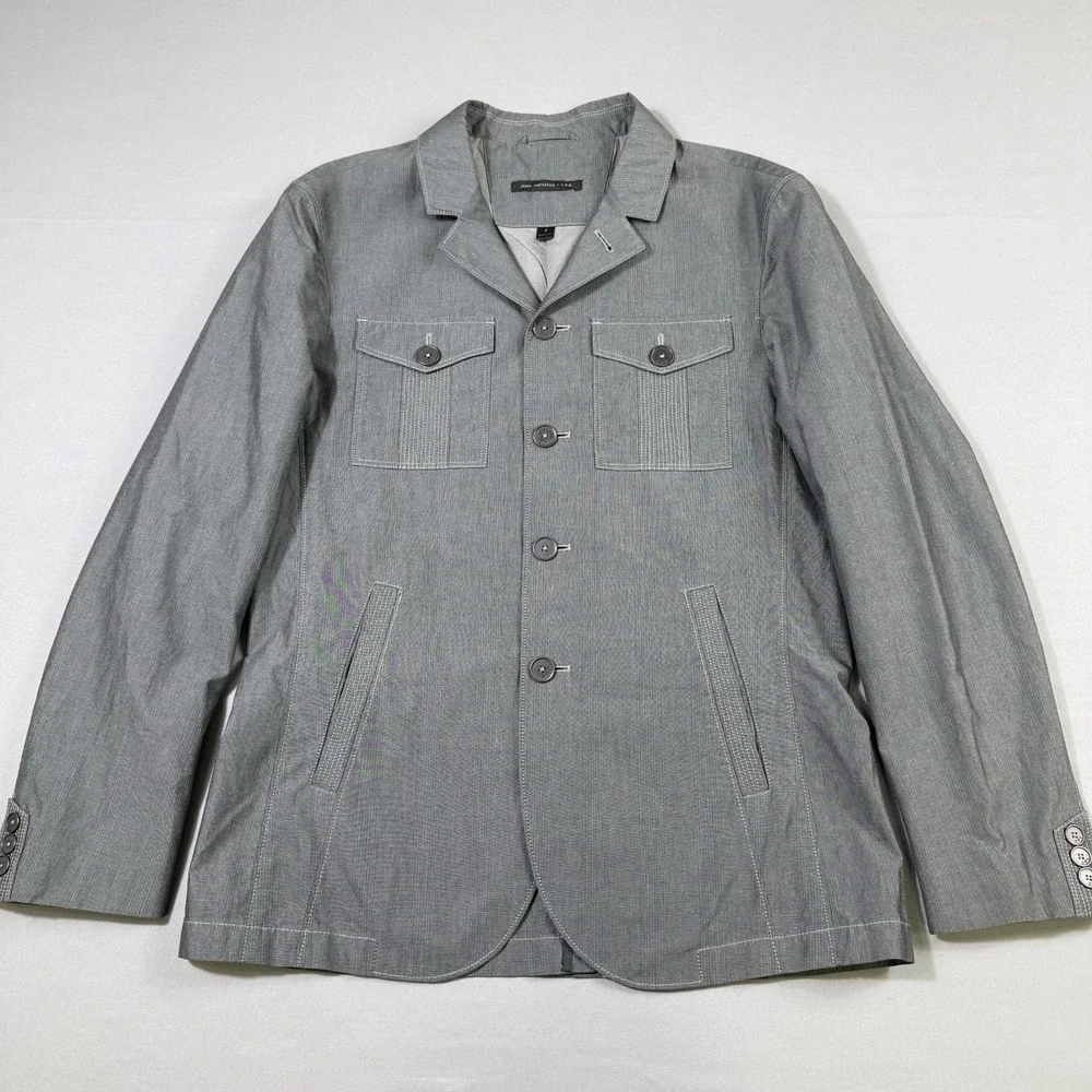 John Varvatos Jacket Mens Size Small Grey Blazer Sport Coat Casual Vented Cotton